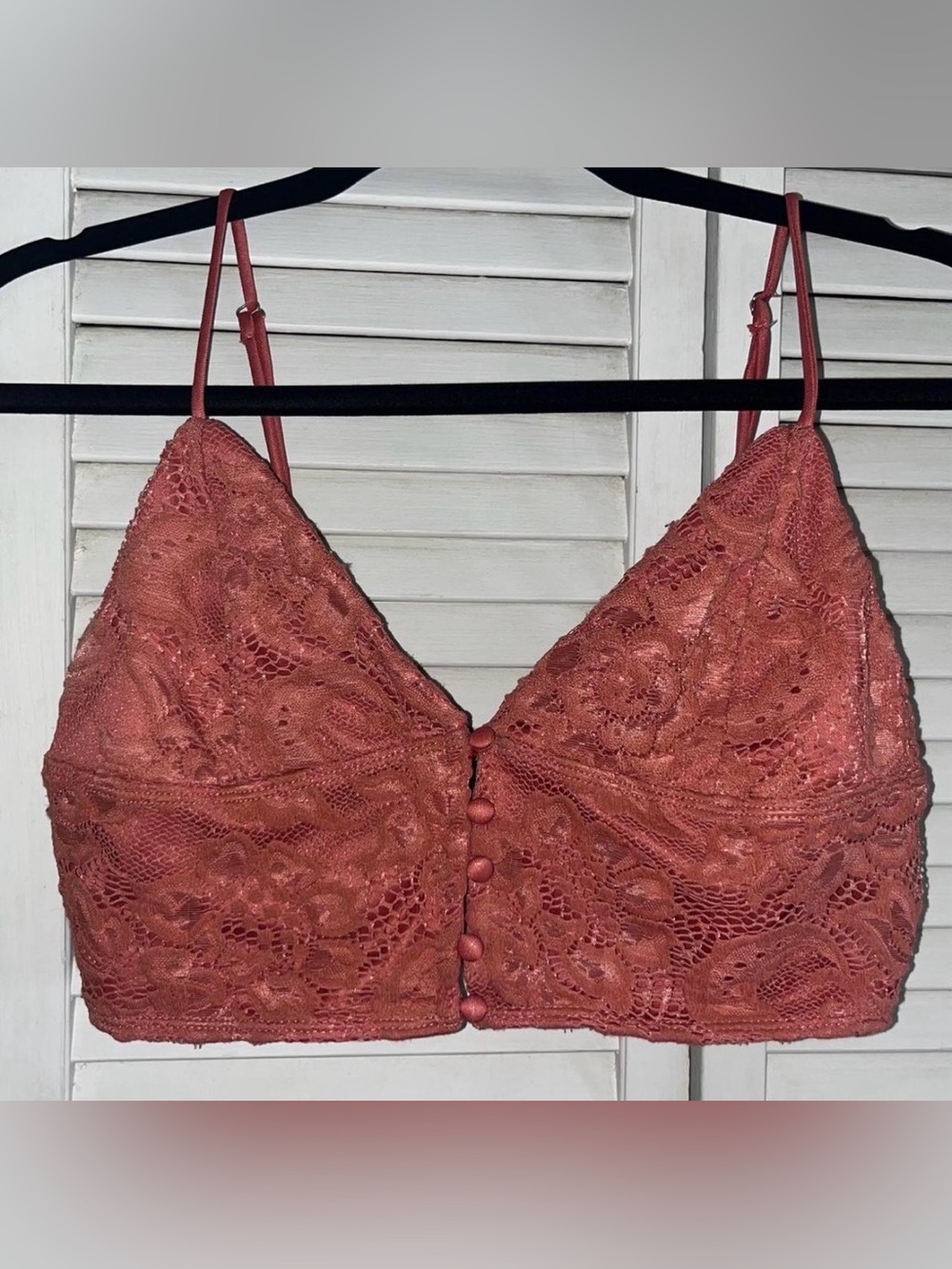 Forever 21 Satin Lace Bralette in Dusty Rose